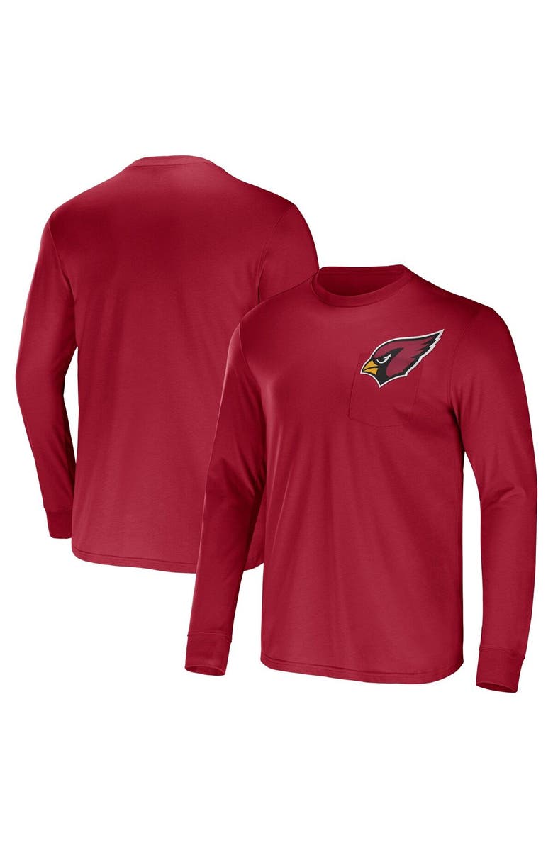 NFL X DARIUS RUCKER Men's NFL x Darius Rucker Collection by Fanatics Cardinal Arizona Cardinals Team Long Sleeve Pocket T-Shirt, Main, color, Cardinal