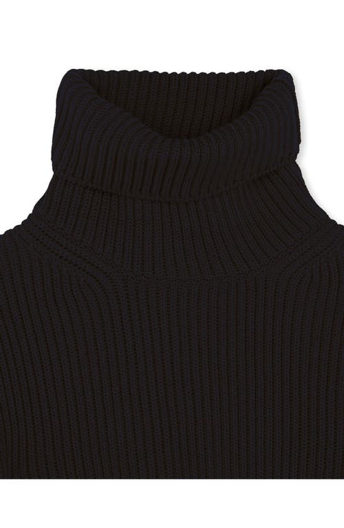 Fortela Leona High Neck Wool Sweater In Black