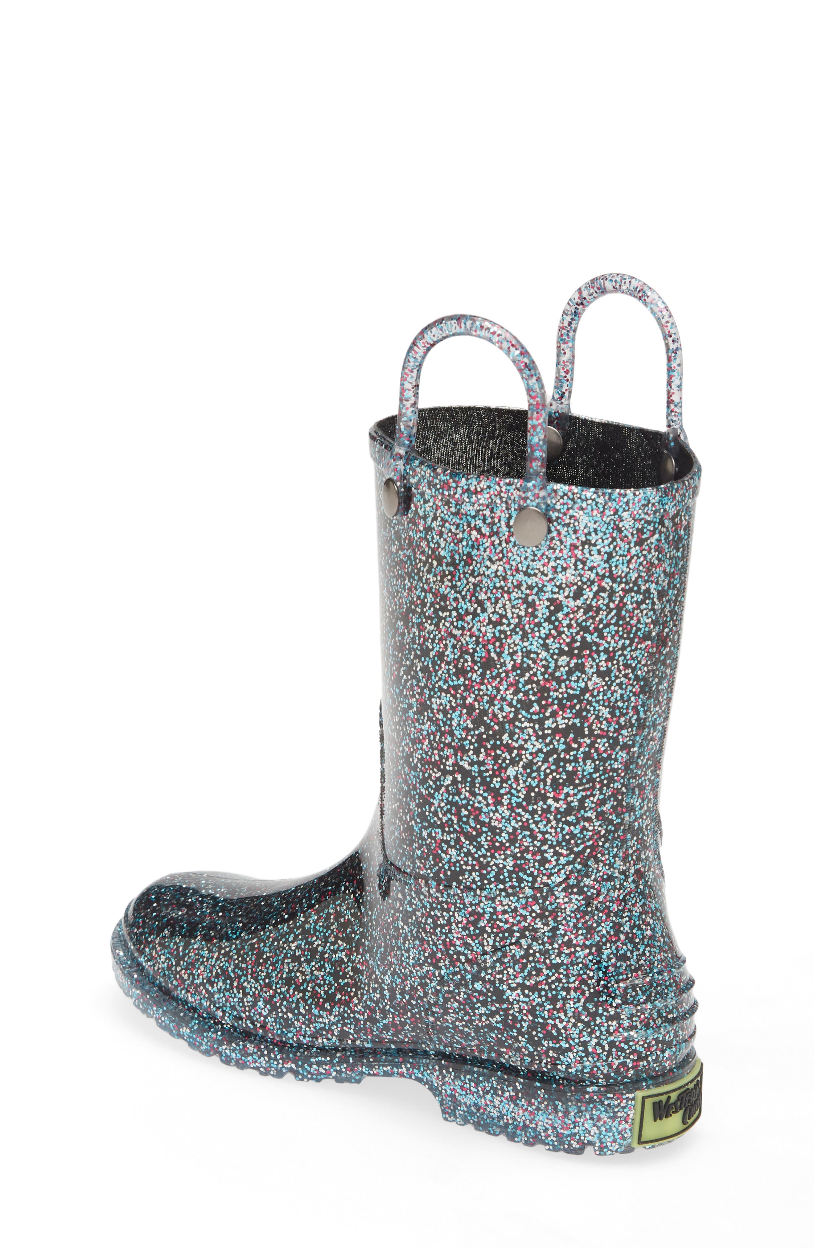 Western Chief Glitter Waterproof Rain Boot, Alternate, color, 