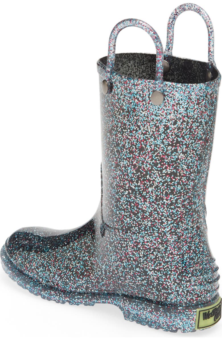 Western Chief Glitter Waterproof Rain Boot, Alternate, color,