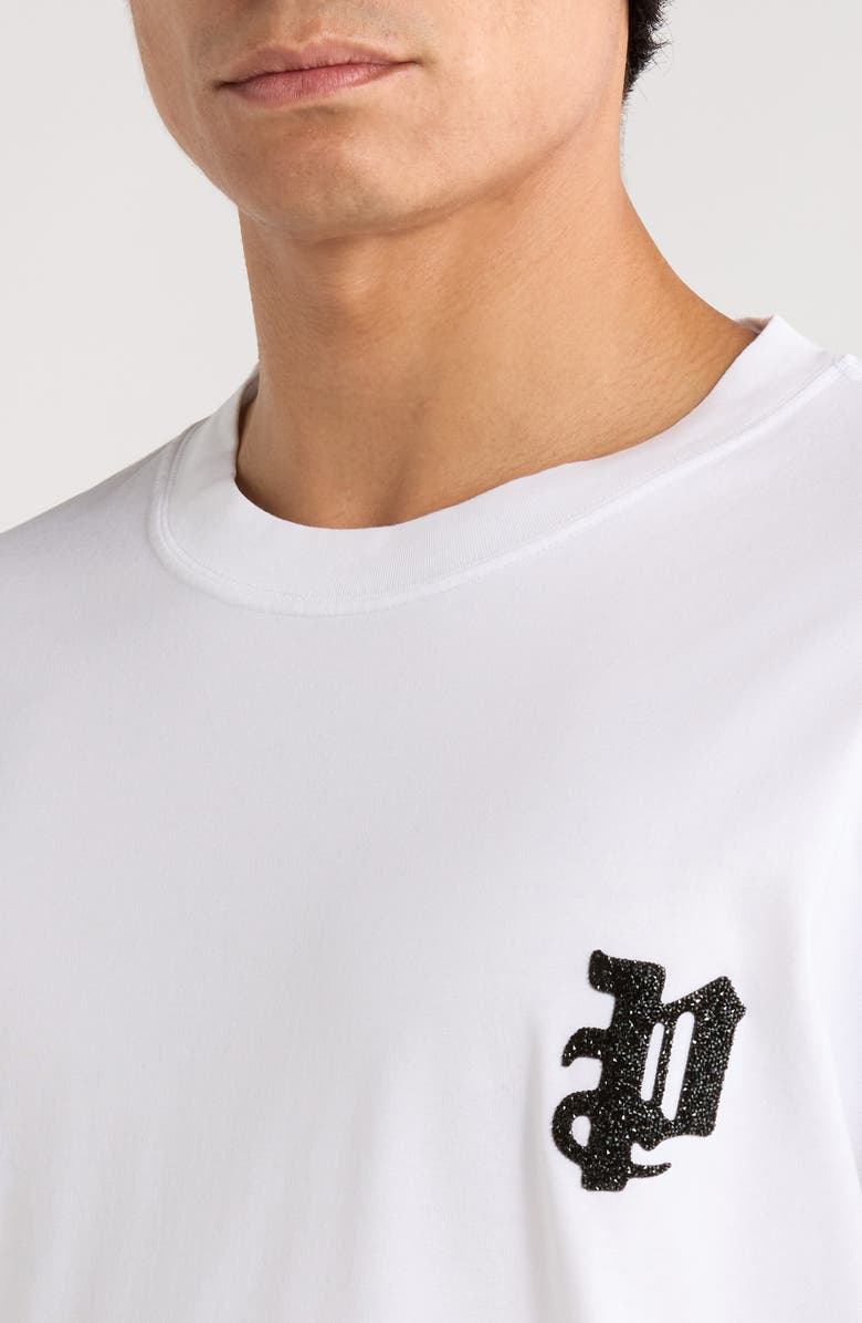 PURPLE BRAND Oversized Graphic Mercerized Cotton T-Shirt, Alternate, color, White