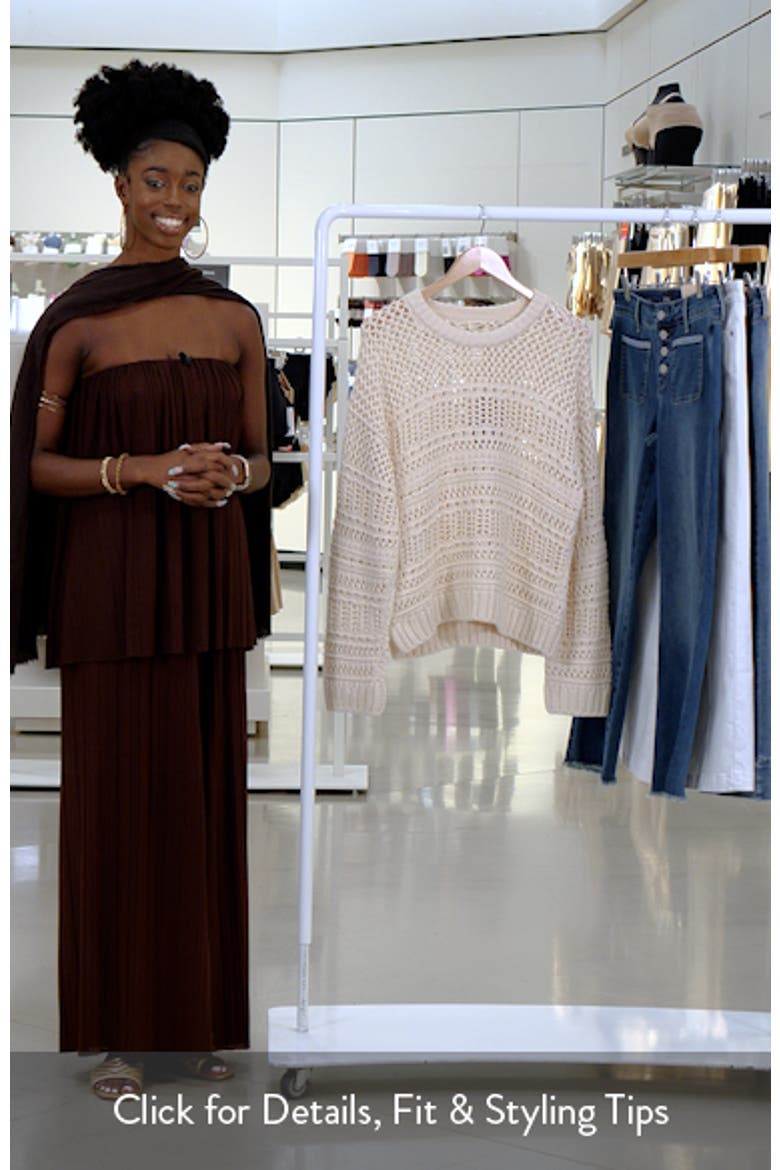 Whitecap Open Stitch Cotton Crewneck Sweater video