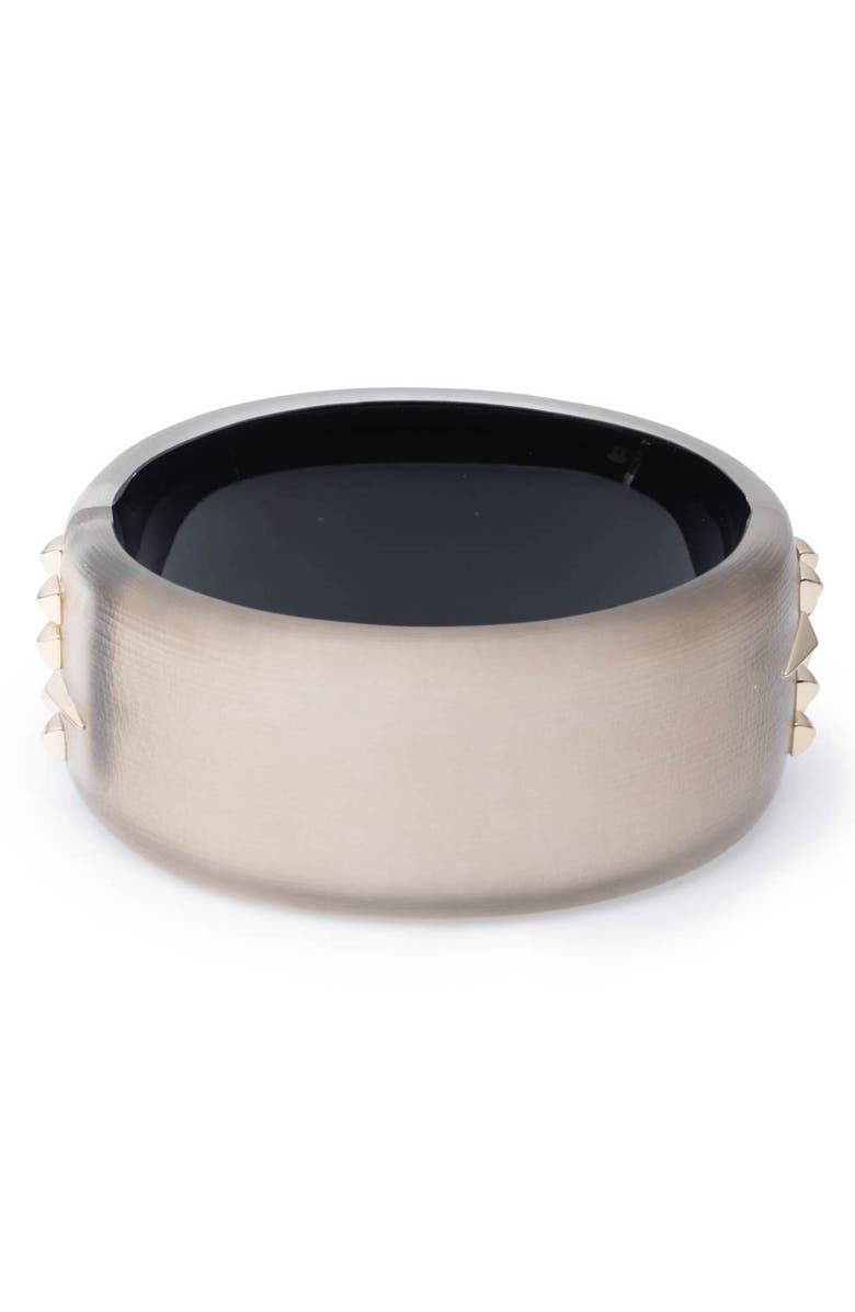 Alexis Bittar Golden Studded Hinge Bangle, Alternate, color, 