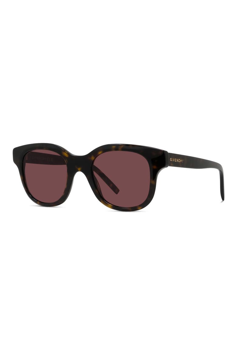 49mm City Geometric Sunglasses, Alternate, color, DARK HAVANA / BORDEAUX