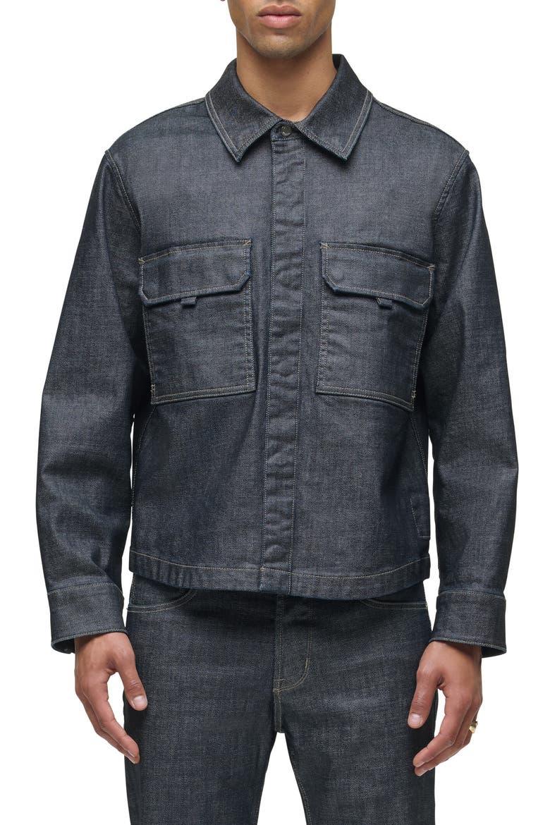 Coated Button-Up Shirt, Main, color, COATED GUNMETAL