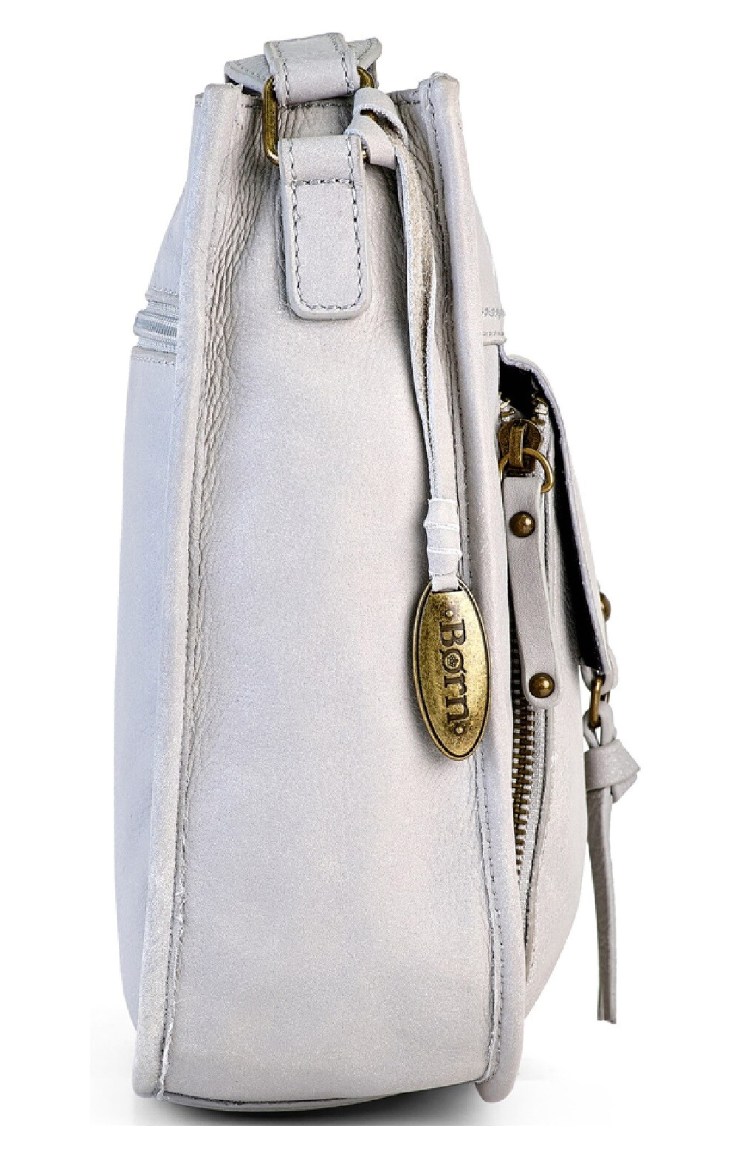 Børn N/S Leather Crossbody Organizer, Alternate, color, Dove