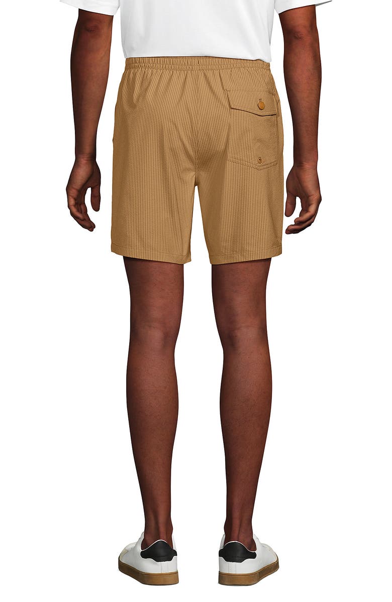 Lands' End 7" Seersucker Beach to Boardwalk Pull On Shorts, Alternate, color,
