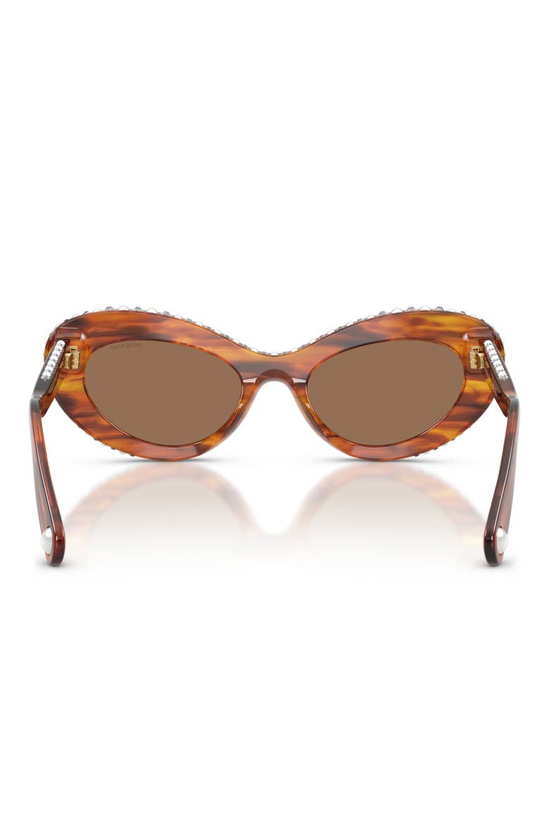 51mm Cat Eye Sunglasses, Alternate, color, STRIPED HAVANA / DARK BROWN