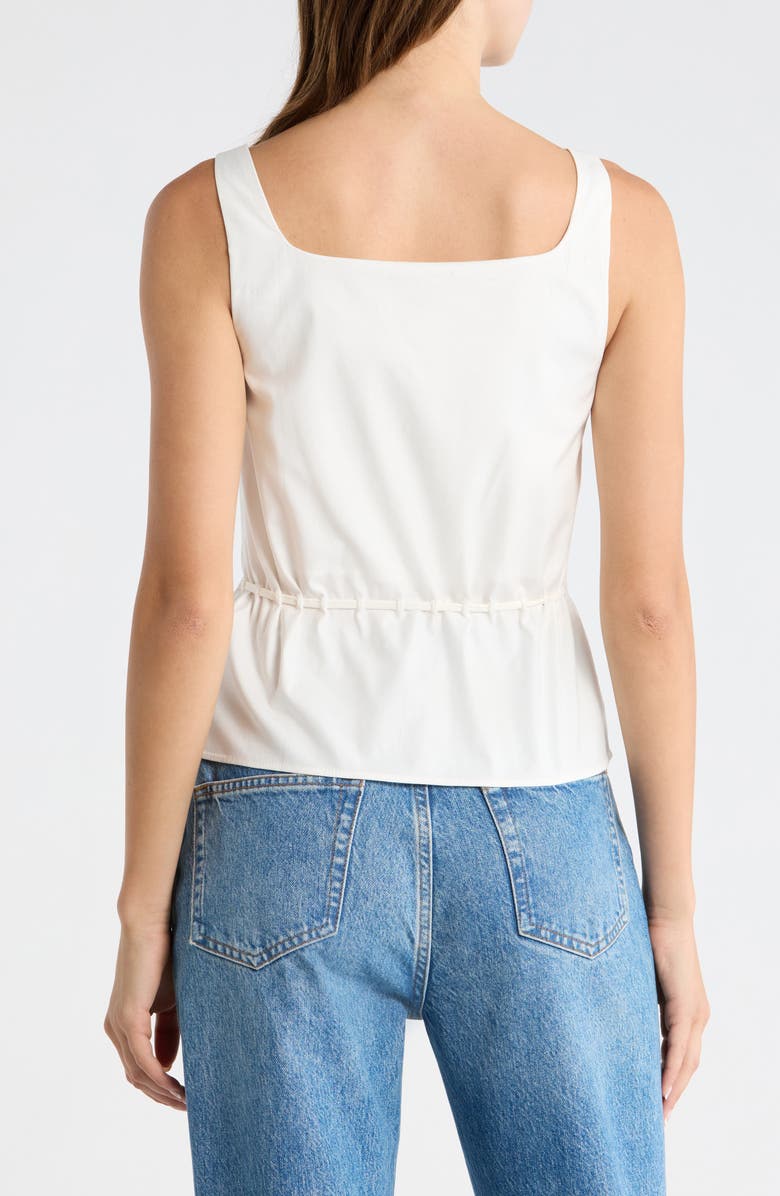 Reformation Elowen Poplin Top, Alternate, color, White