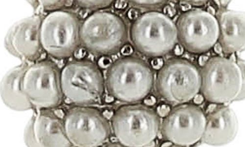 Olivia Welles Helene Faux Pearl Cluster Drop Earrings