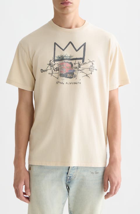 Basquiat Artwork Graphic Cotton T-Shirt