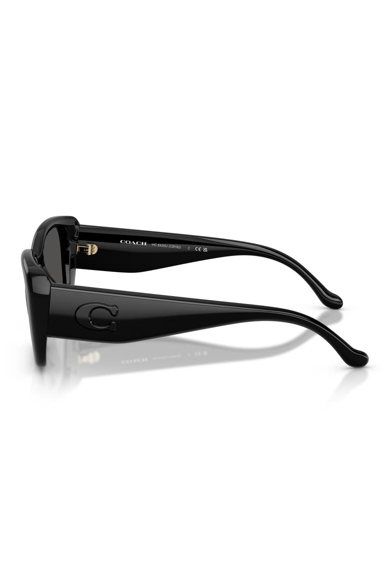 54mm Square Sunglasses, Alternate, color, BLACK / GREY SOLID
