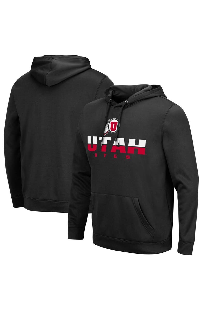 COLOSSEUM Men's Colosseum Black Utah Utes Lantern Pullover Hoodie, Main, color, Black