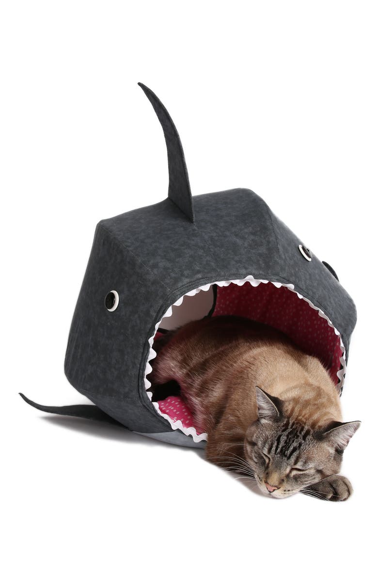 CAT BALL Great White Shark Cat Bed, Alternate, color, 
