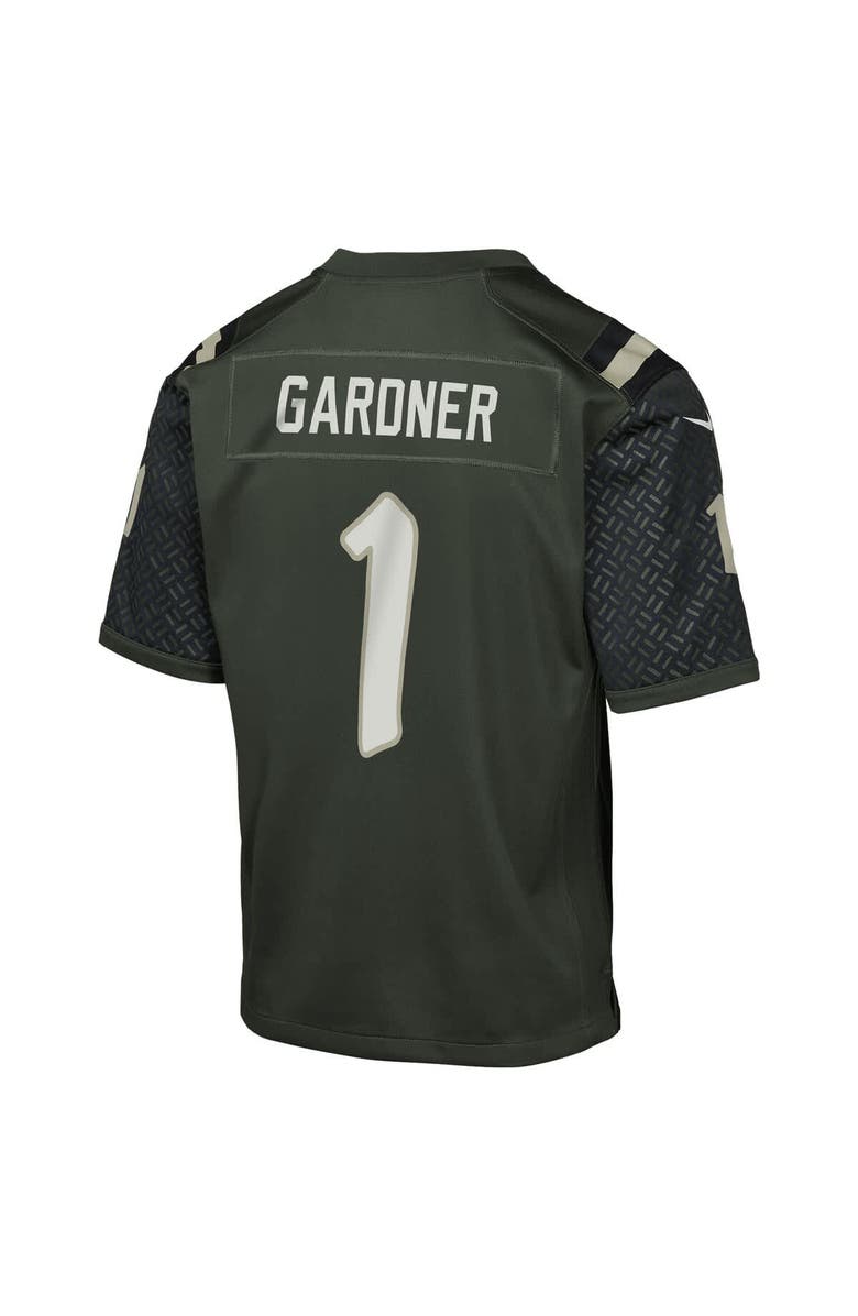 Nike Youth Nike Ahmad Sauce Gardner Gotham Green New York Jets 2025 Rivalries Collection Game Jersey, Alternate, color, Green
