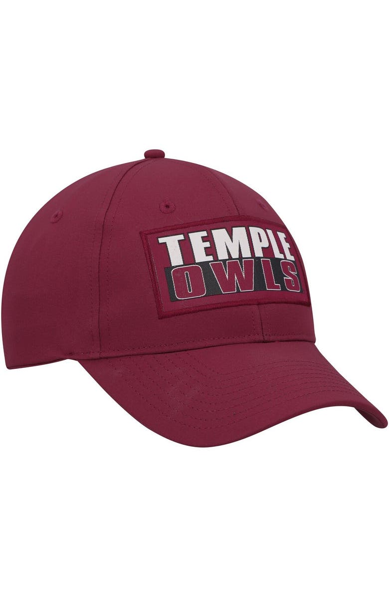 COLOSSEUM Men's Colosseum Cherry Temple Owls Positraction Snapback Hat, Alternate, color, Garnet