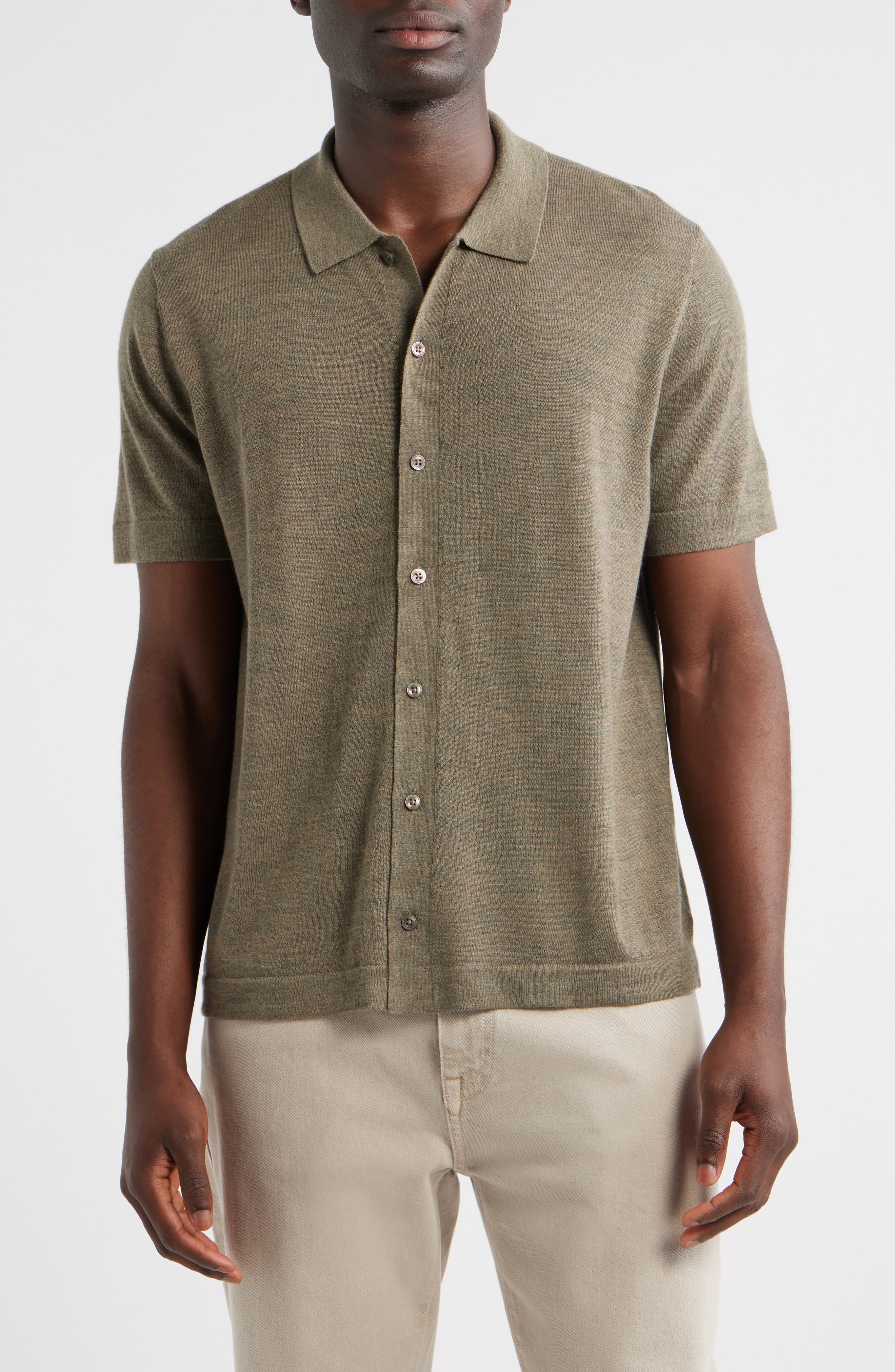 Nordstrom Short Sleeve Button Front Cardigan