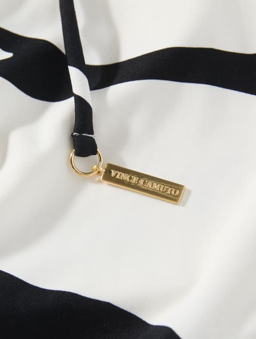 Vince Camuto Women's Printed Bandeau Bikini Top In Black/white