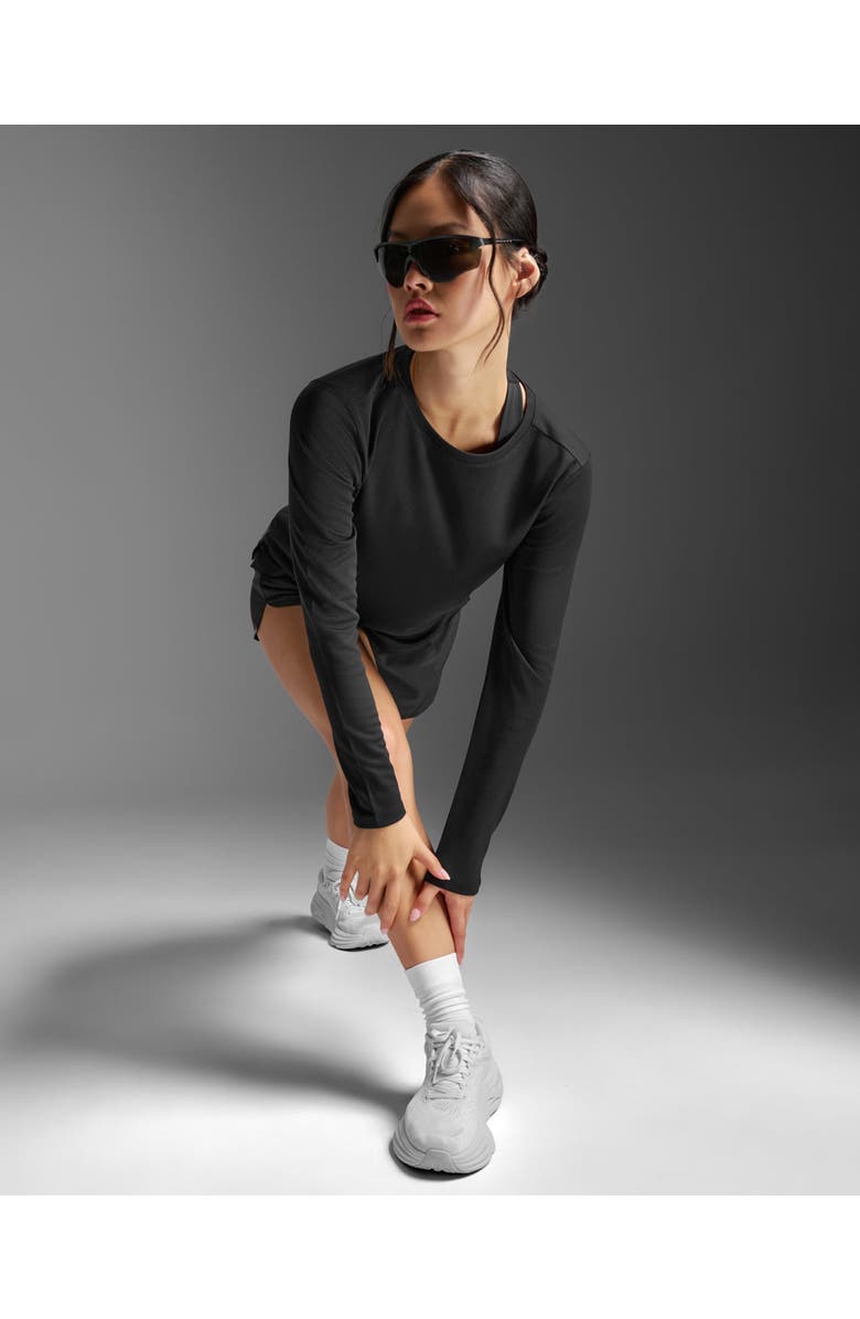 2XU Aero Long Sleeve, Main, color, Black/Silver Reflective