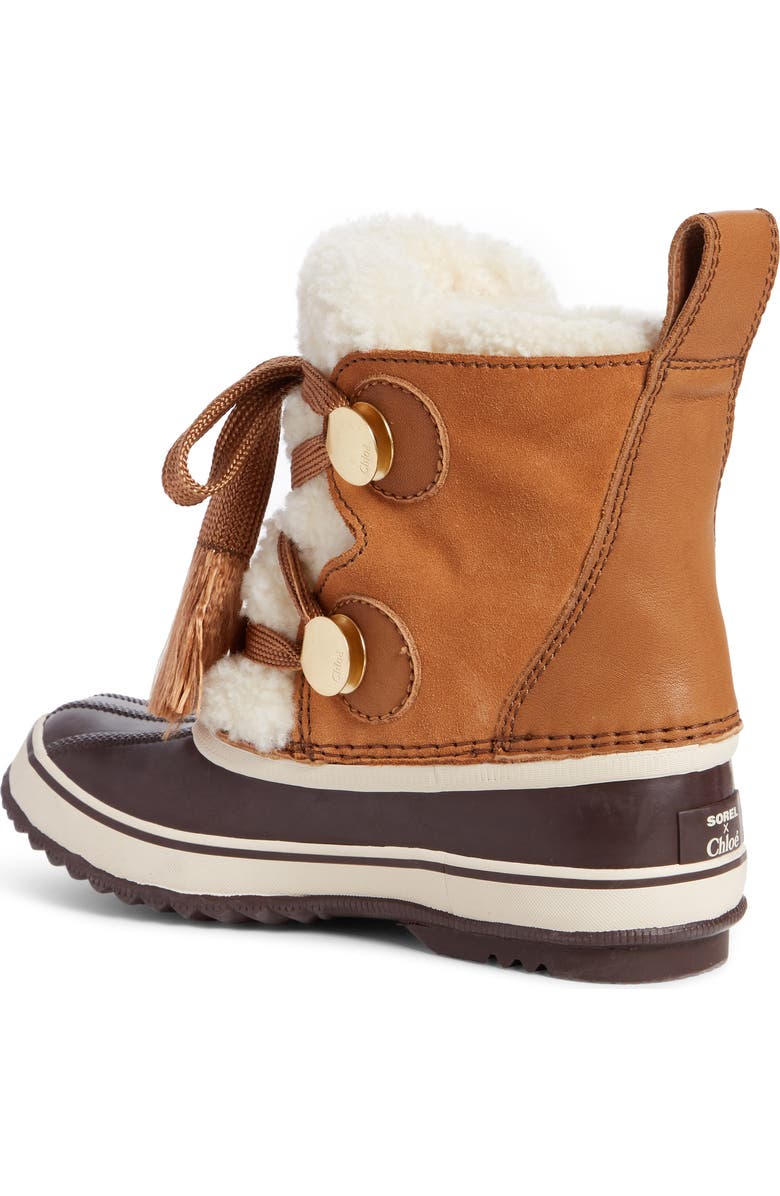 Chloé SOREL x Chloé Genuine Shearling Trim Waterproof Boot, Alternate, color,