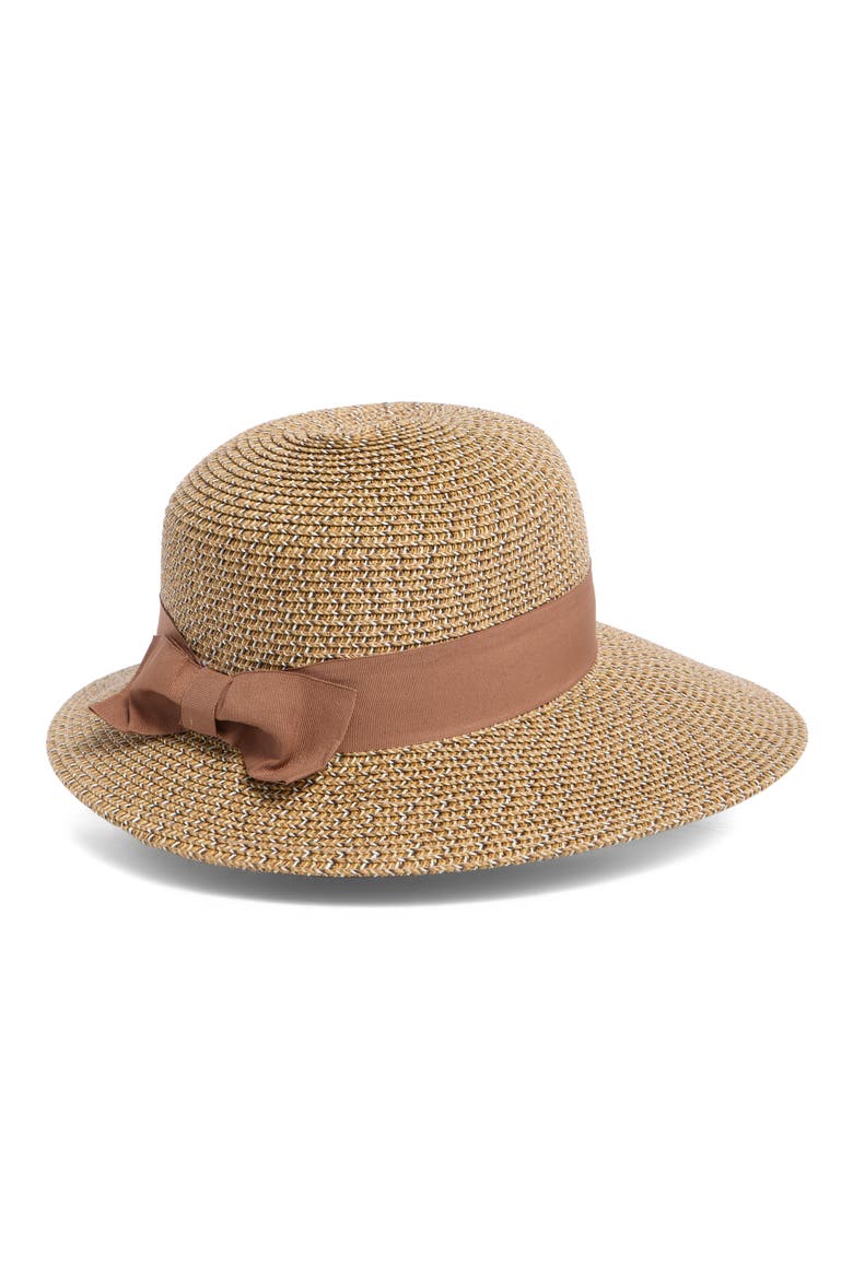 Wide Brim Framer Hat, Alternate, color, BROWN COMBO