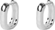 ARGENTO VIVO Hammered Oval Huggie Hoop Earrings