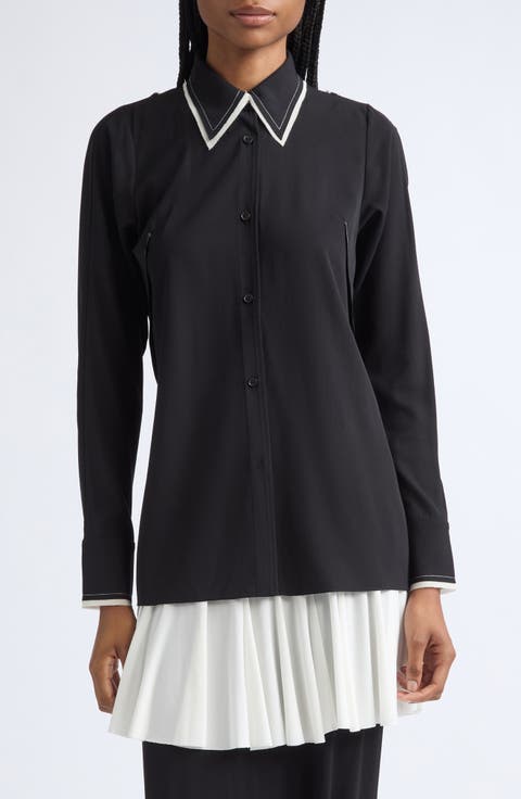 Bray Tieback Shirt with Raw Edge