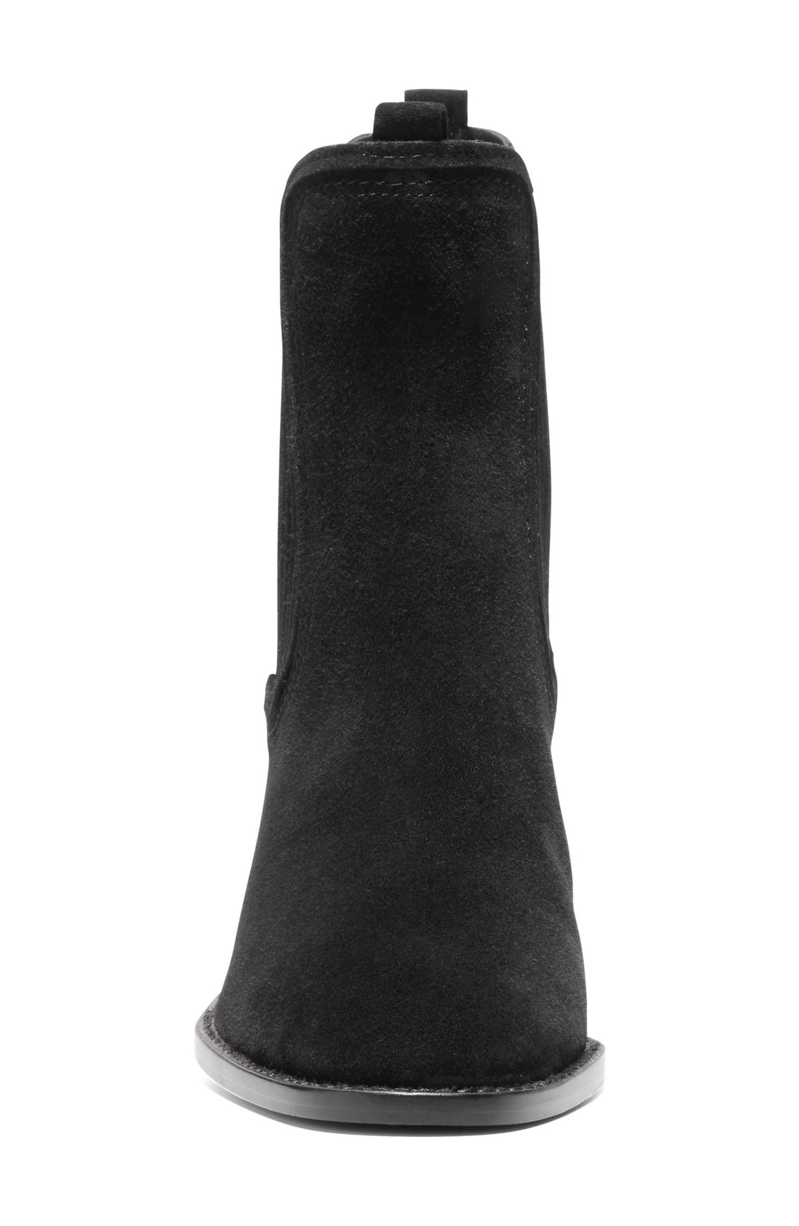 Janelle Chelsea Boot, Alternate, color, BLACK SUEDE