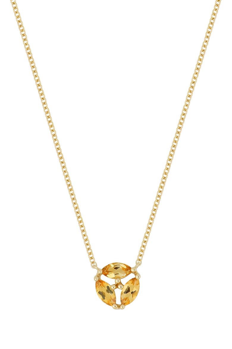 14K Gold Cluster Pendant Necklace (Nordstrom Exclusive), Main, color, 14KY