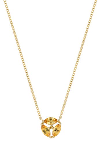 Bony Levy 14k Gold Cluster Pendant Necklace In 14k Yellow Gold Citrine