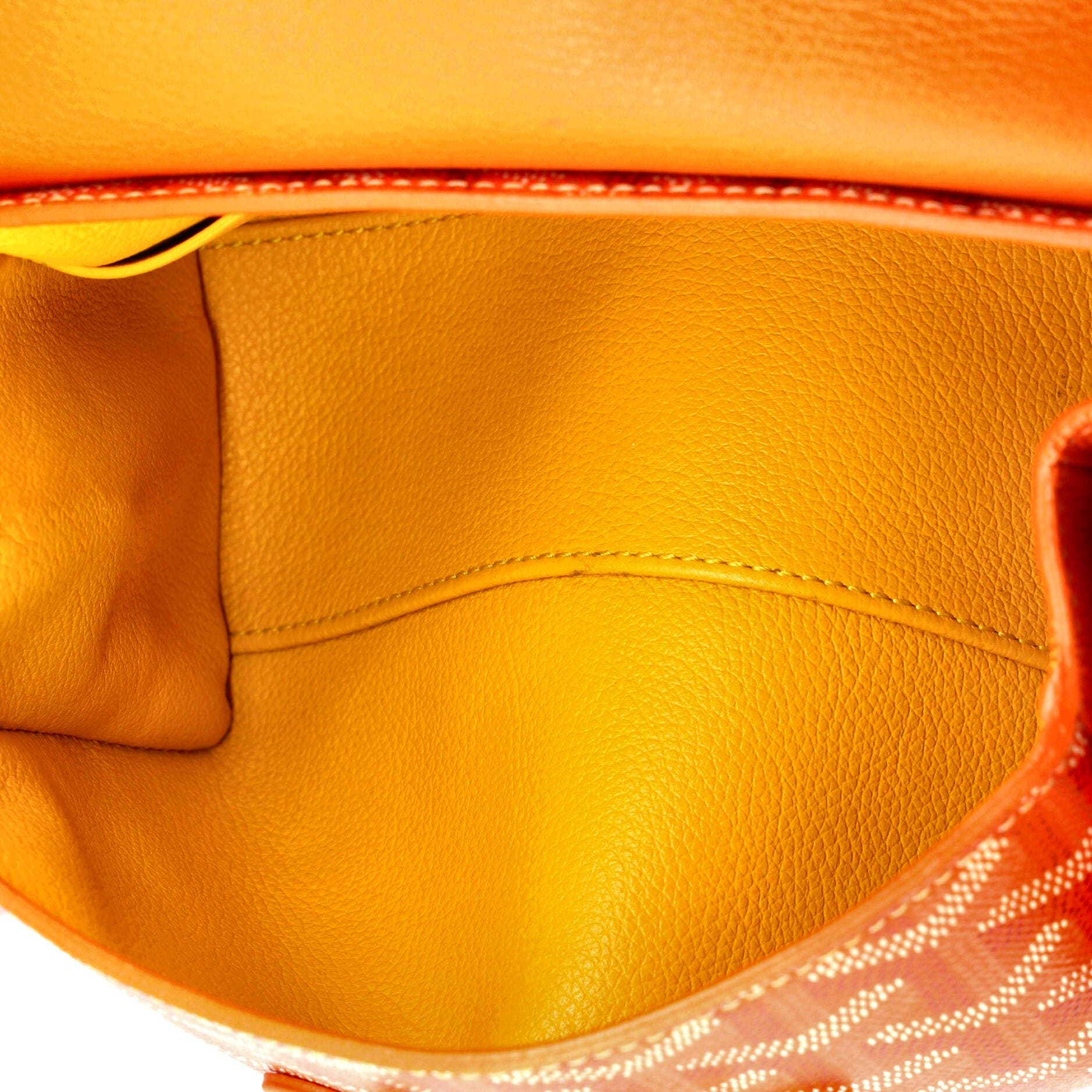 Pre-Owned Goyard Saigon Top Handle Bag Coated Canvas with Leather Mini, Alternate, color, Orange