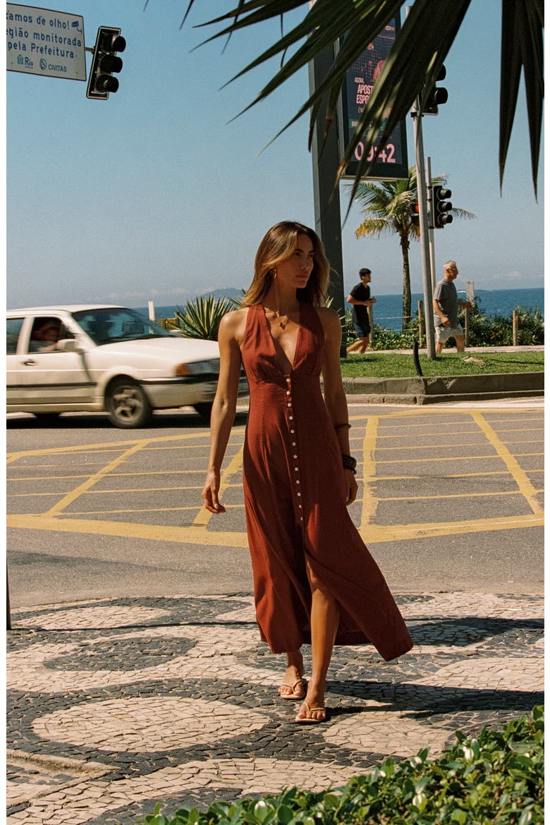 Arlo Maxi Cover-Up Dress, Alternate, color, DUSTY FIG
