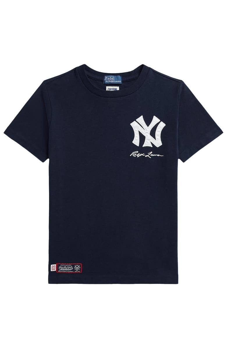 Polo Ralph Lauren Toddler Polo Ralph Lauren  Navy Yankees  Jersey T-Shirt, Alternate, color, 