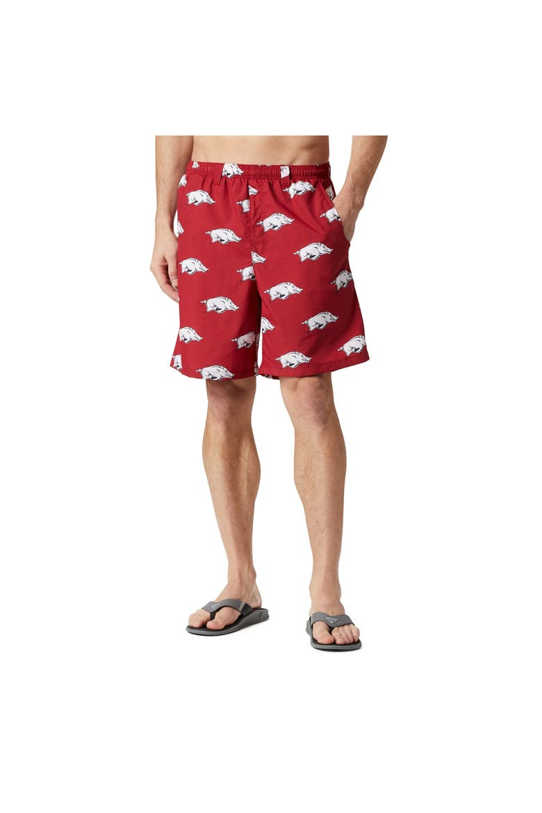 Men's Columbia Cardinal Arkansas Razorbacks Backcast III Printed Short, Main, color, Cardinal