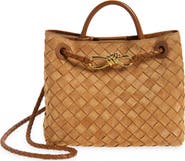 Bottega Veneta Small Andiamo Intrecciato Suede Shoulder Bag