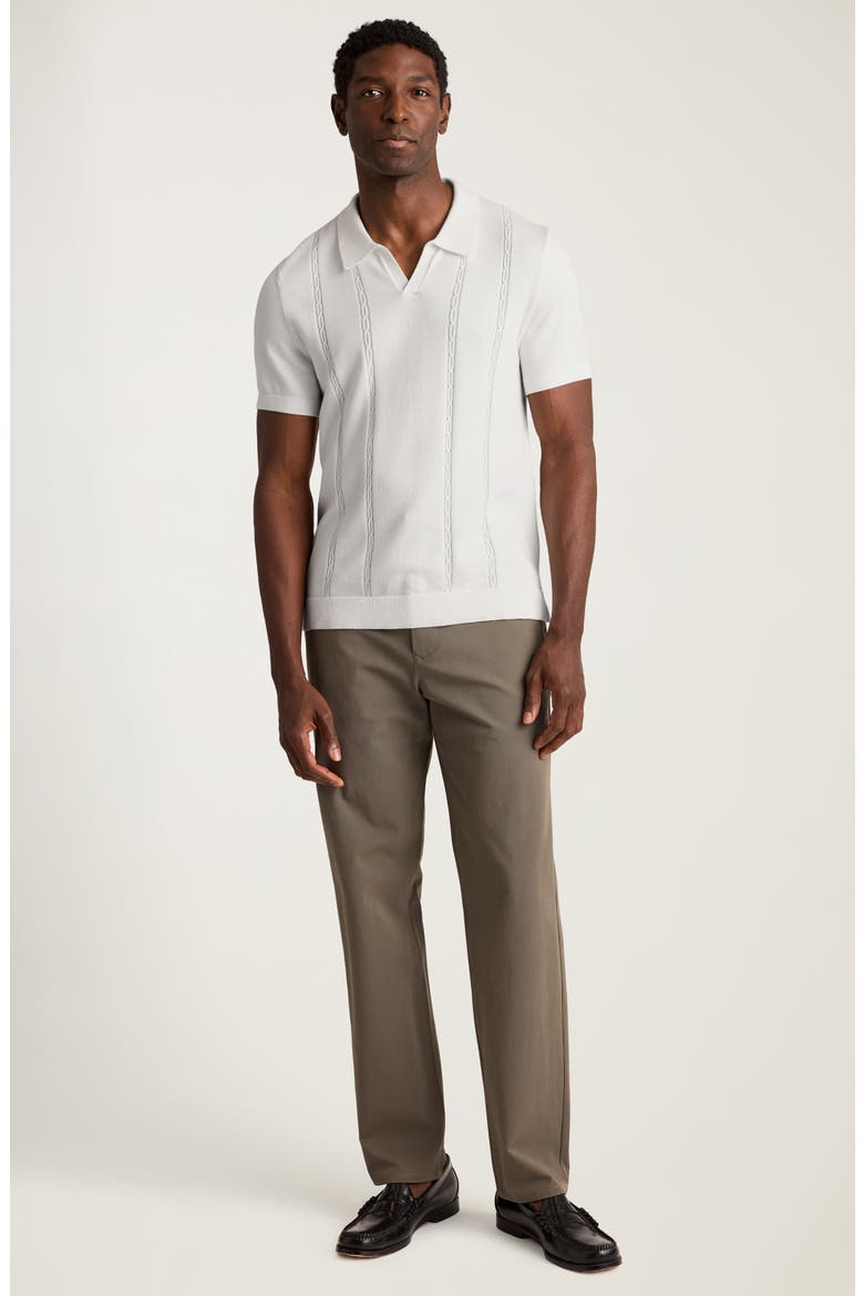 Hudson Cotton Polo Sweater, Alternate, color, SNOW