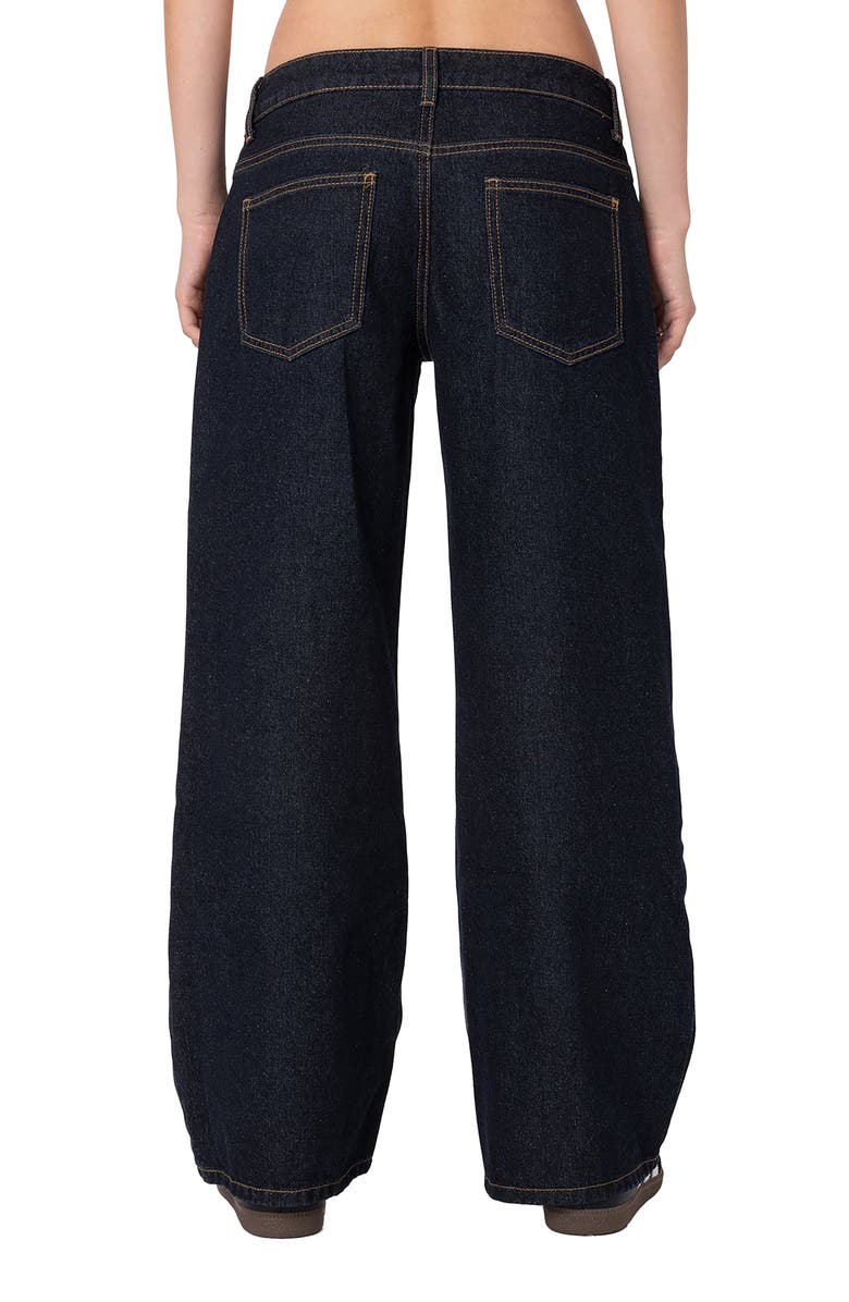 EDIKTED Raelynn Washed Wide Leg Jeans, Alternate, color, Indigo-Blue-Raw-Wash