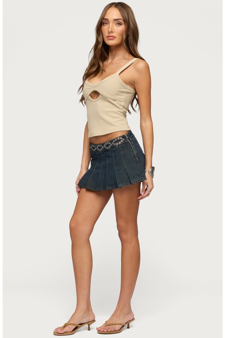 Roria Grommet Skort, Alternate, color, DARK-BLUE-WASHED