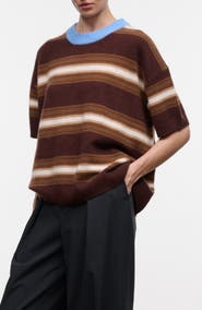STAUD Sorrento Stripe Cashmere Sweater