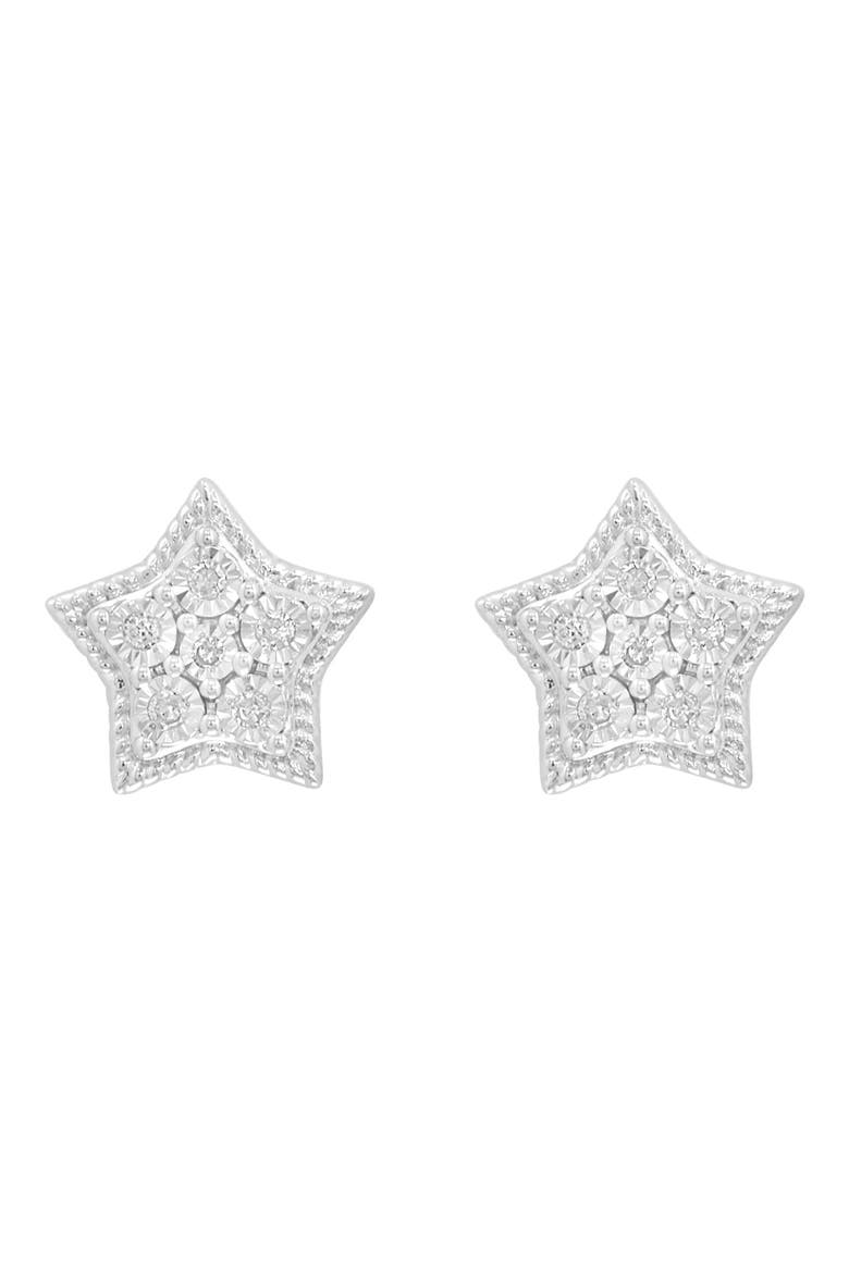 Diamond Star Earrings, Alternate, color, SILVER