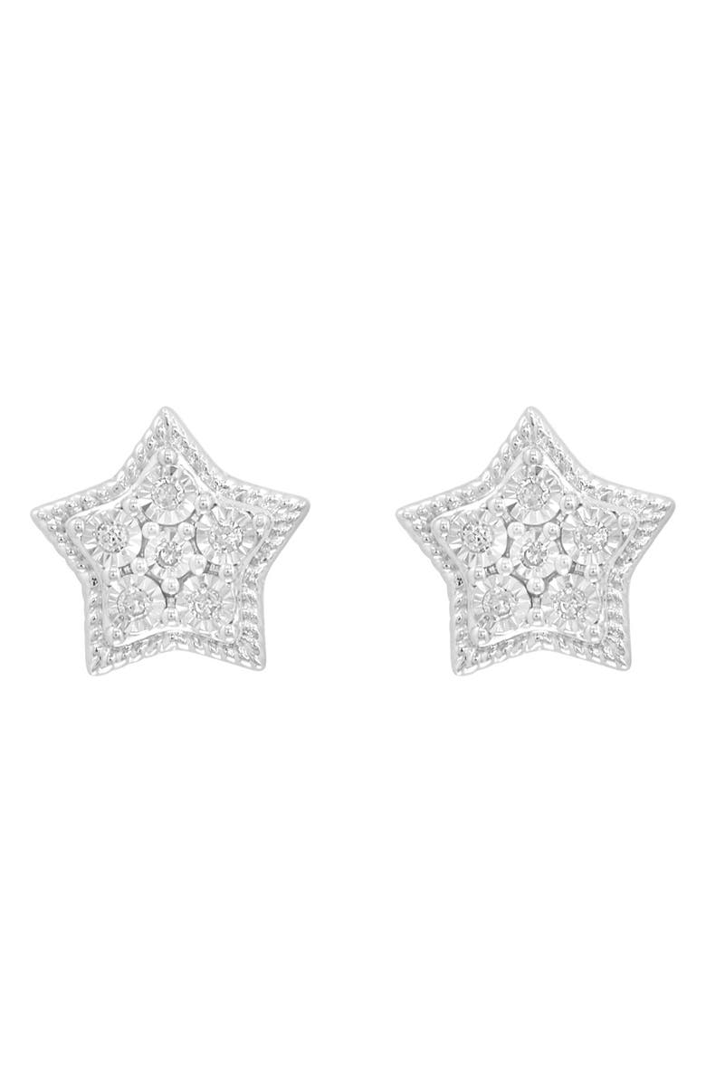 EFFY Diamond Star Earrings, Alternate, color, Silver