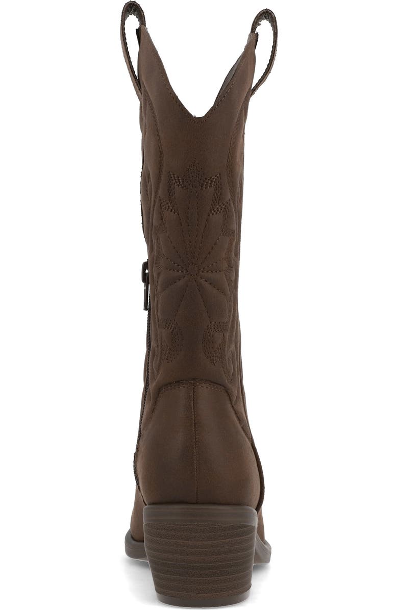 MIA Caela Western Boot, Alternate, color, Dark Brown