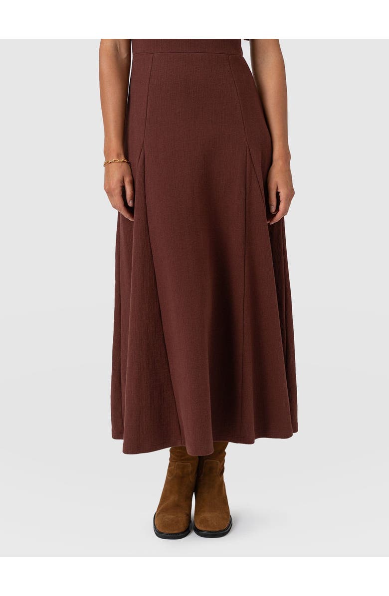 Saint + Sofia Akia Short Sleeve Dress, Alternate, color, Maroon Textured