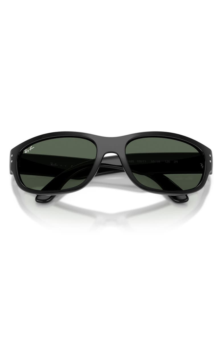 Ray-Ban Kids' 55mm Pillow Sunglasses, Alternate, color, Black / Dark Green