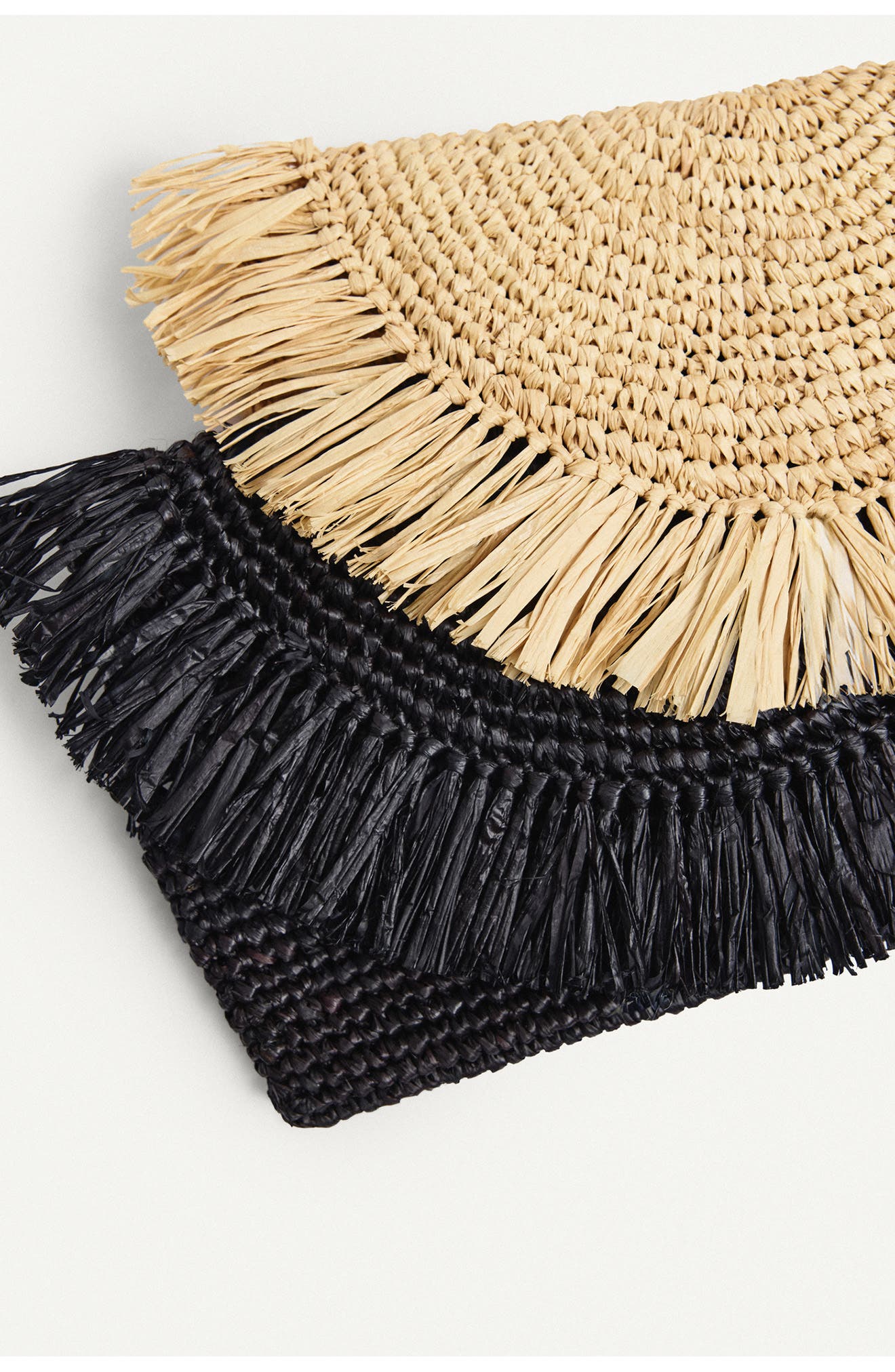 Vitamin A<sup>®</sup> Palma Raffia Clutch, Alternate, color, Black