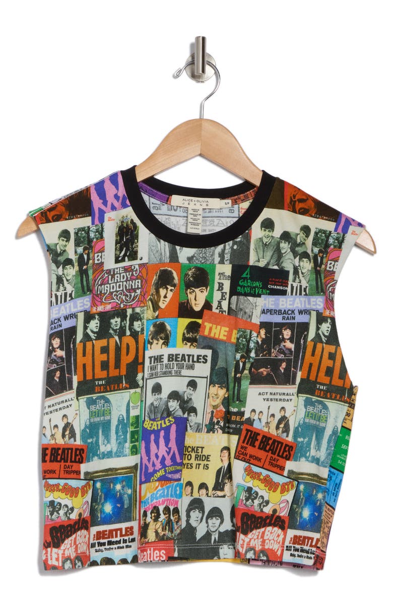 Alice + Olivia x The Beatles Micah Muscle Tank, Alternate, color,