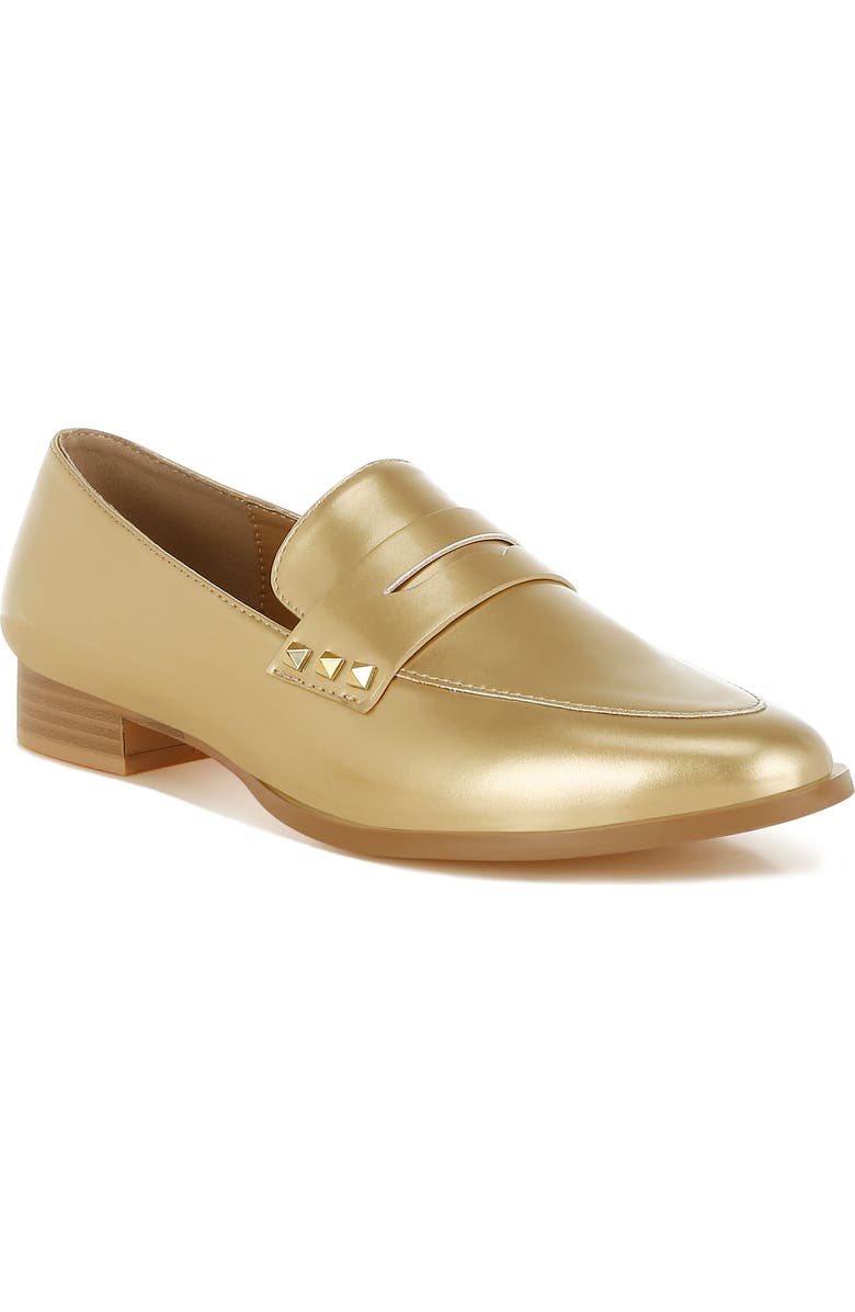 Rag & Co Noshiya Penny Loafer, Main, color, Gold