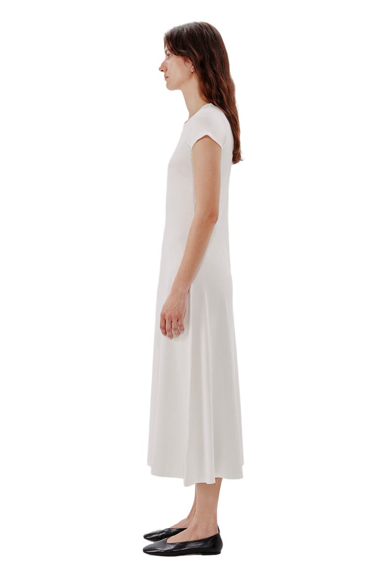 FITTED TEE DRESS, Alternate, color, WHITE