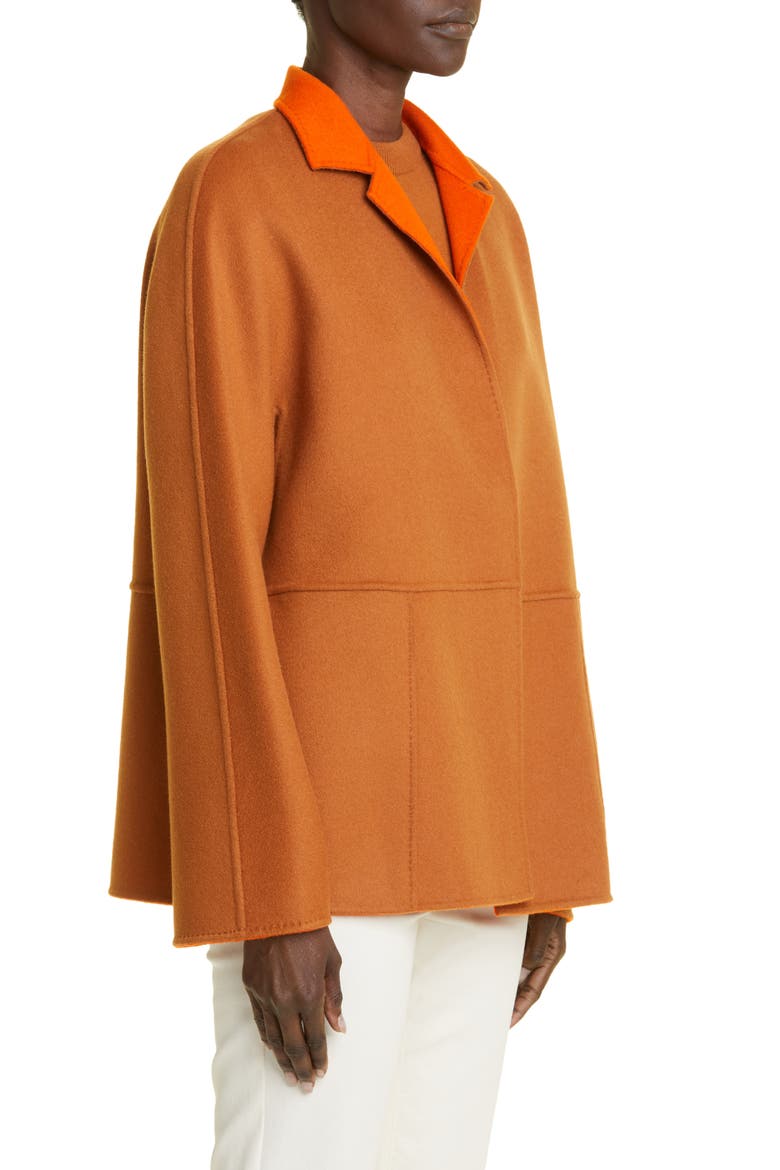 Walden Reversible Wool & Cashmere Coat, Alternate, color, RICH CLAY/ EMBER ORANGE
