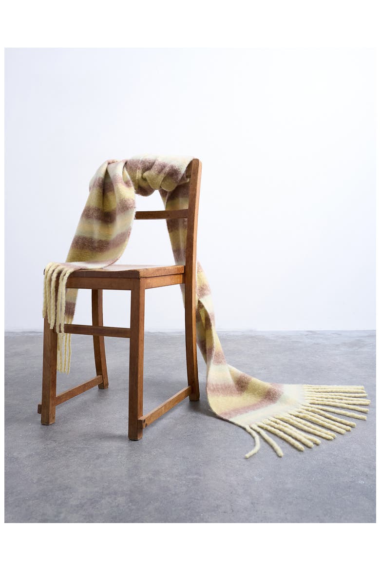 Sydney Stripe Blanket Scarf, Alternate, color, TAN MULTI